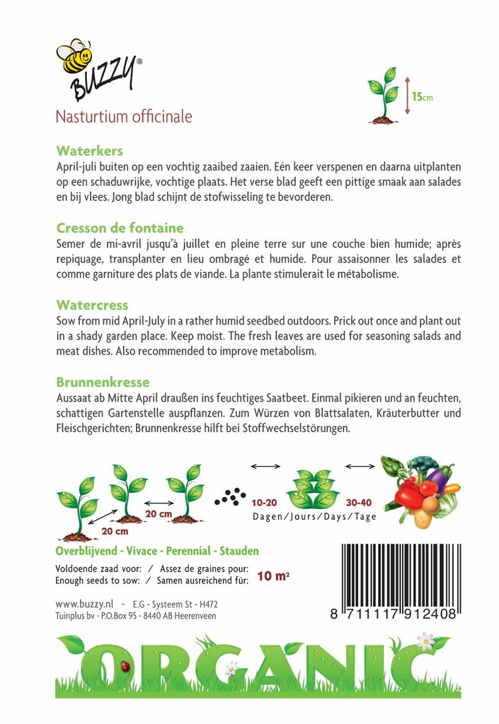 Brunnenkresse Kressesamen von Buzzy Seeds Kaufland.de