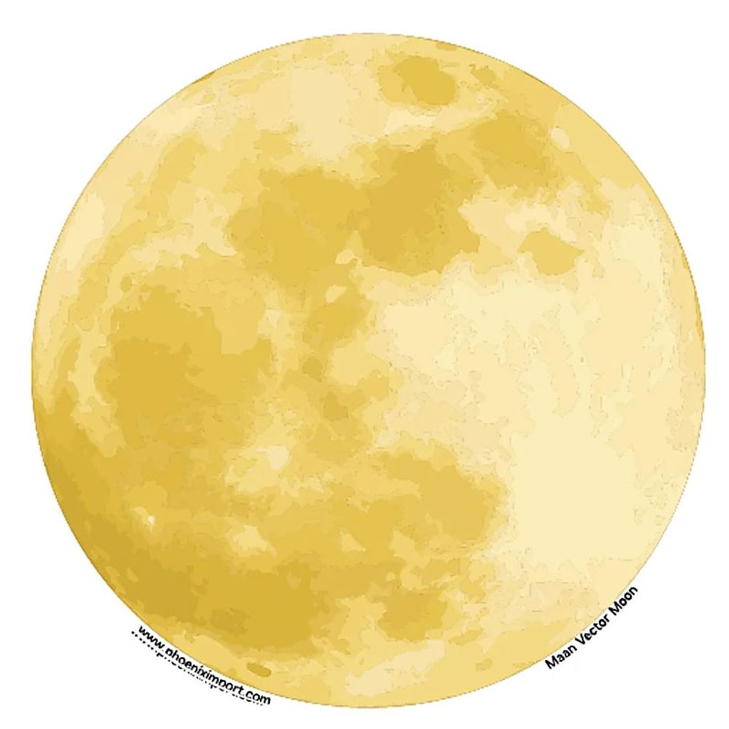 Fensteraufkleber Vollmond – 11,7 cm, Packung mit 3 Stück