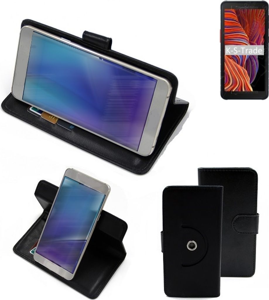 K-S-Trade Case Schutzhülle Handyhülle kompatibel mit Samsung Galaxy XCover 5 Flipcase Smartphone Cover Handy Schutz Tasche Klapphülle Walletcase