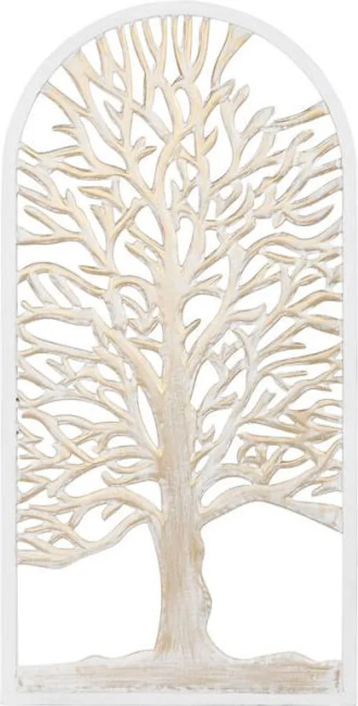 Arbre Décoratif Décapé Home ESPRIT - Figurine Design Blanc et Beige 25cm