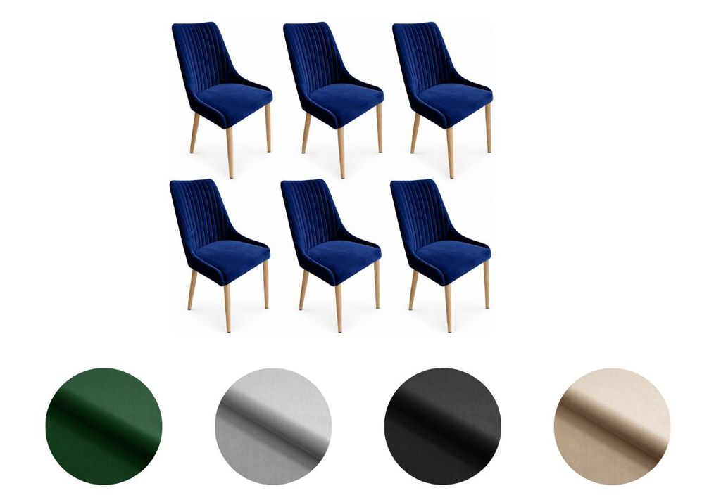 Meble Ares 6er Set Esszimmerstühle MASSIMO - ‎48 x 52 x 100 Produktbild 