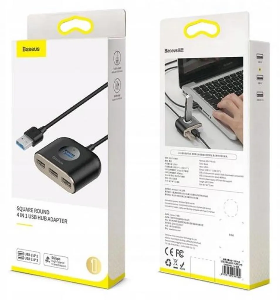 Baseus Hub USB 3.0 4-in-1 5Gbps - Splitter USB per Hard Disk 4TB - 29
