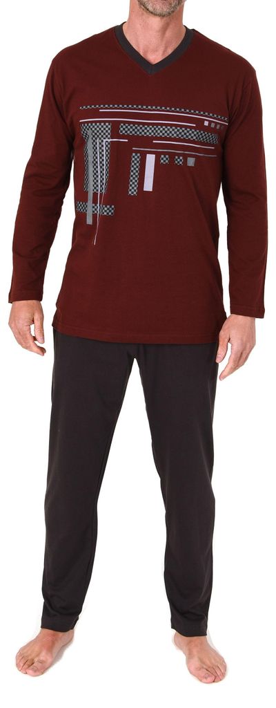 Normann Herren-Schlafanzug rubin 48