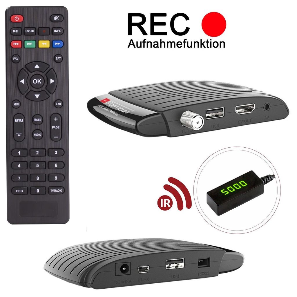 Opticum HD AX300 MINI HDTV Receiver, DVB-S2, EPG Produktbild 