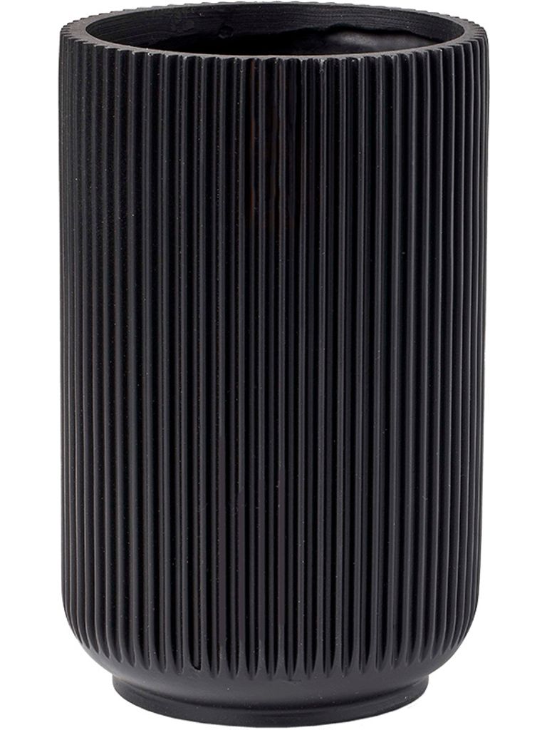Capi Europe Gefäß hoch Groove Black & Gold - 8x12 - Schwarz Produktbild 2