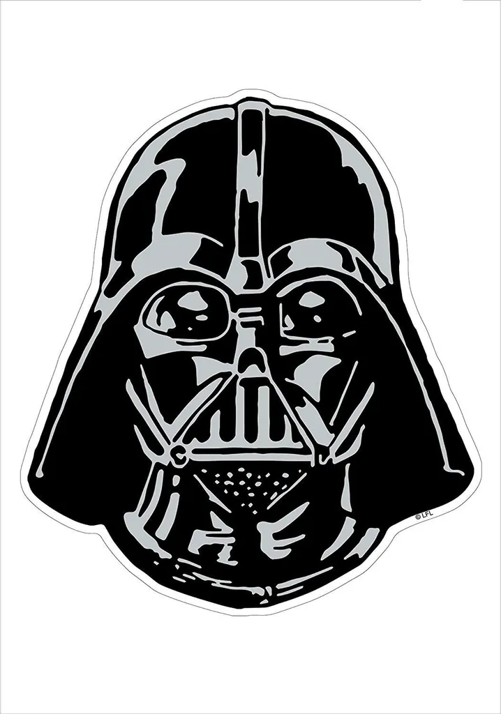 Adesivo Murale Darth Vader XXL 73x65 | Decorazione Star Wars Ufficiale