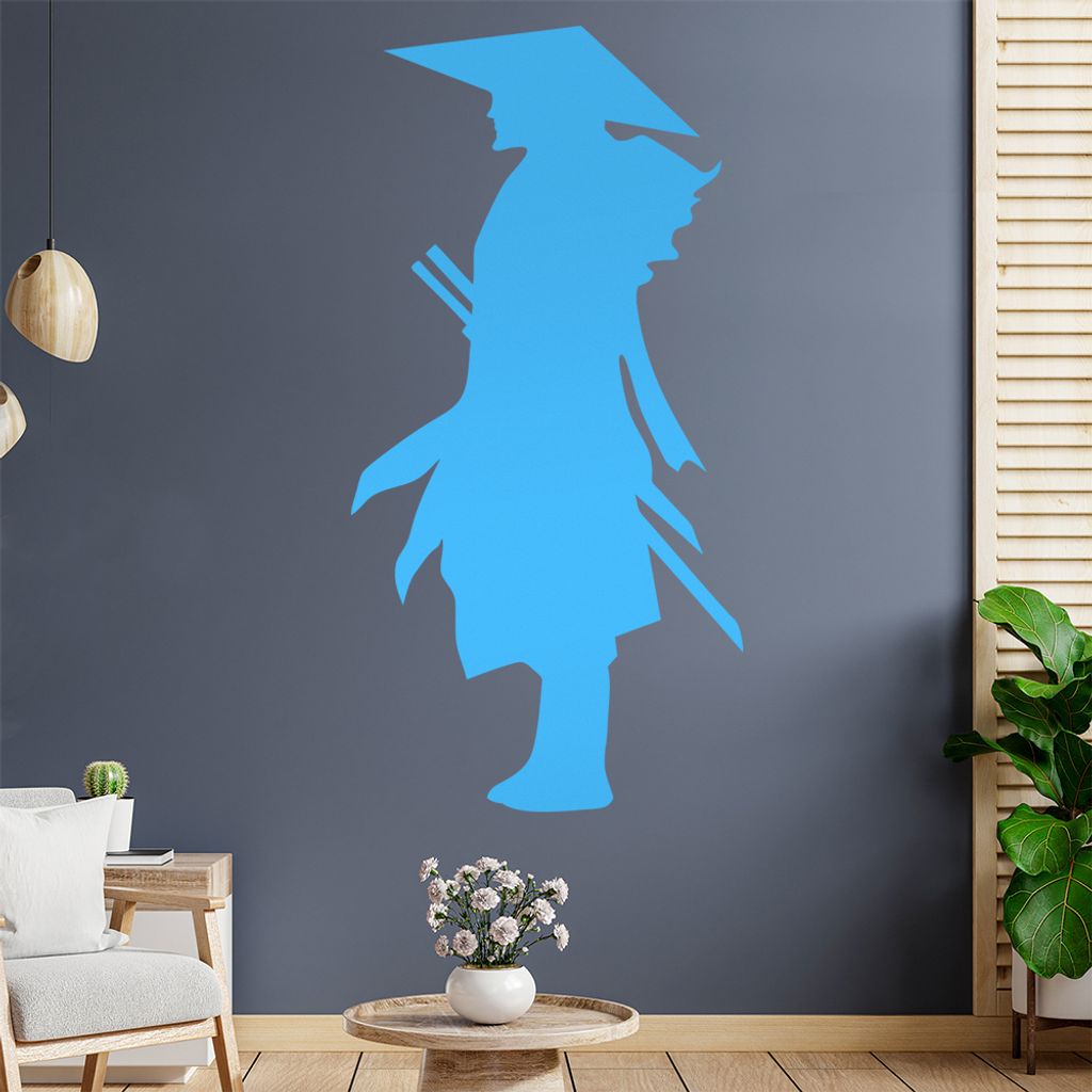 Samurai Ninja Shinobi Wandtattoo Wandaufkleber Wall Sticker - Dekoration, Küche, Wohnzimmer, Schlafzimmer, Badezimmer