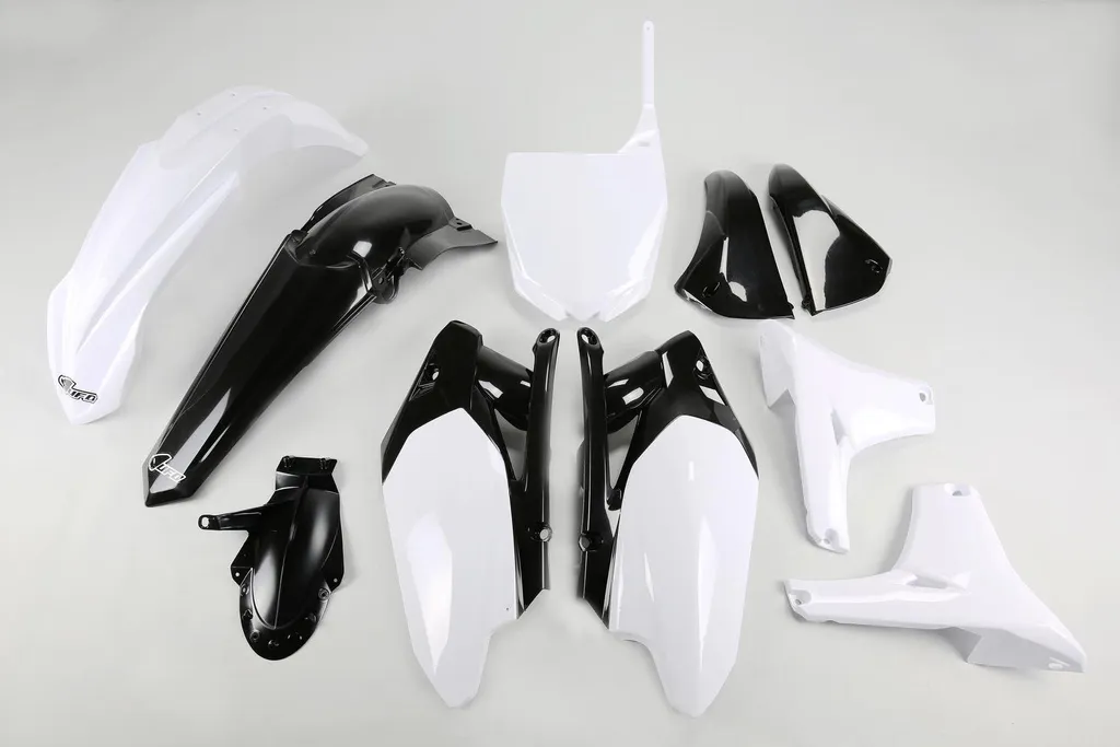 Plastiques moto cross UFO pour Yamaha YZF 450 2011-2013 Noir et Blanc