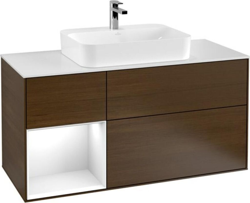 Villeroy & Boch V&B Waschtischunterschrank FINION 1200x603x501 Abdpl wh Reg gls wh/Wln Ve