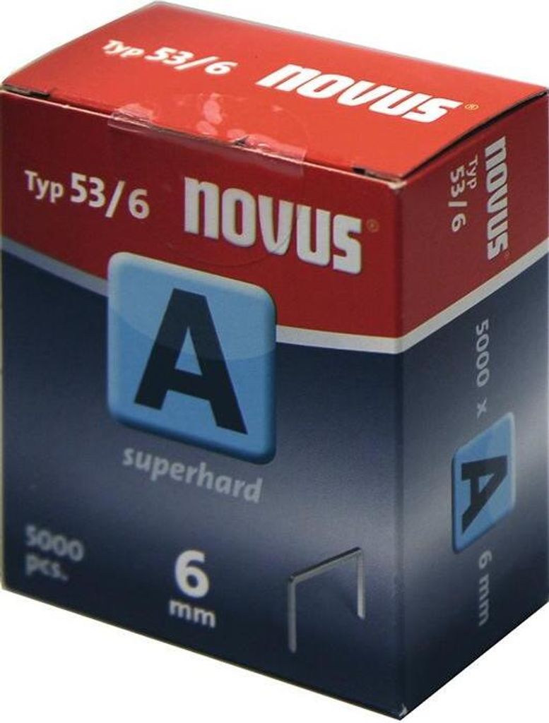 Feindrahtklammer A Typ 53 Klammer-B.11,3mm 6mm 0,75mm - 5000 St.NOVUS 042-0516