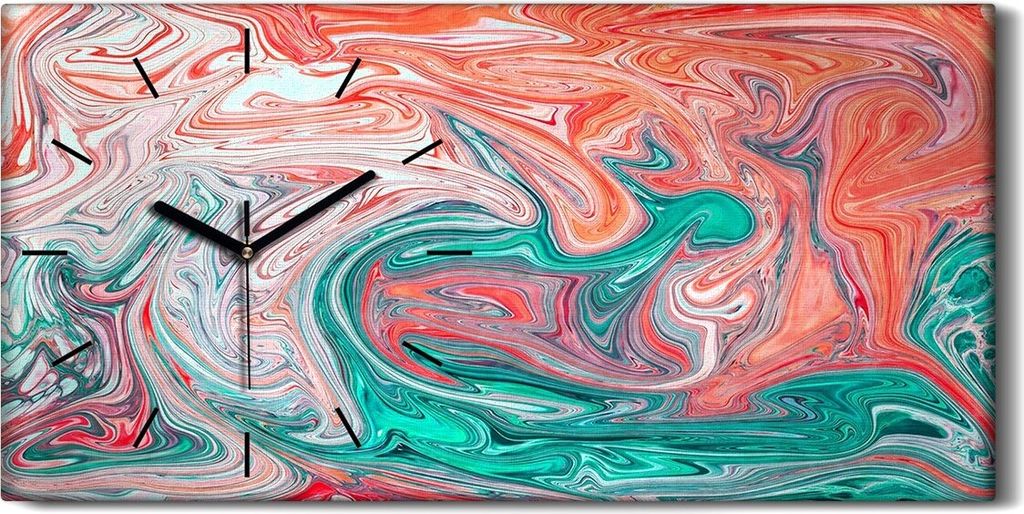 Wandbild Leinwand Bilder mit Uhr Geräuschlos 60x30 Malerei Produktbild 