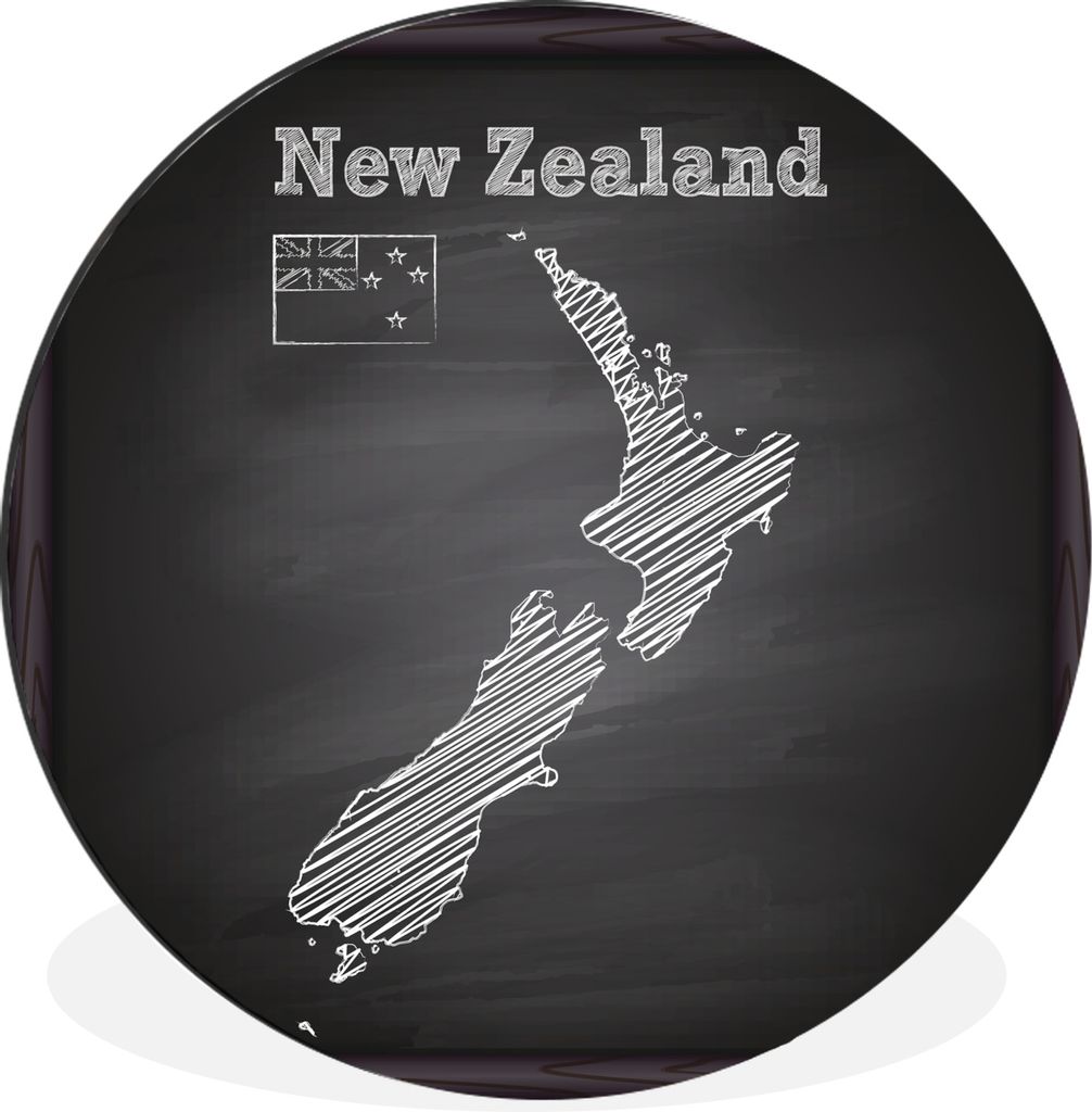 MuchoWow - Mauerkreis - Wandbilder - Runde Bild - Bild aus Aluminium - Schlafzimmer - Wohnzimmerdekoration - Wand Dekoration