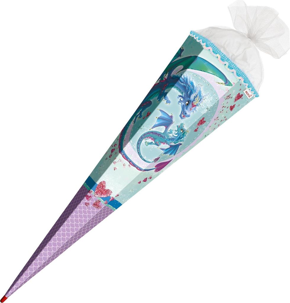 ROTH 678867 Schultüte Drachenliebe - eckig, 85 cm Image du produit 