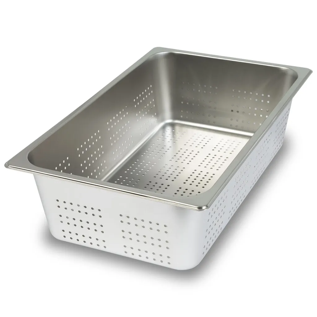 VERTES GN contenitore 1/1 Gastro Norm Gastronorm (acciaio inox, profondità 150 mm, perforato, antiruggine, antigraffio, resistente alle temperature da -40° a +300°C)