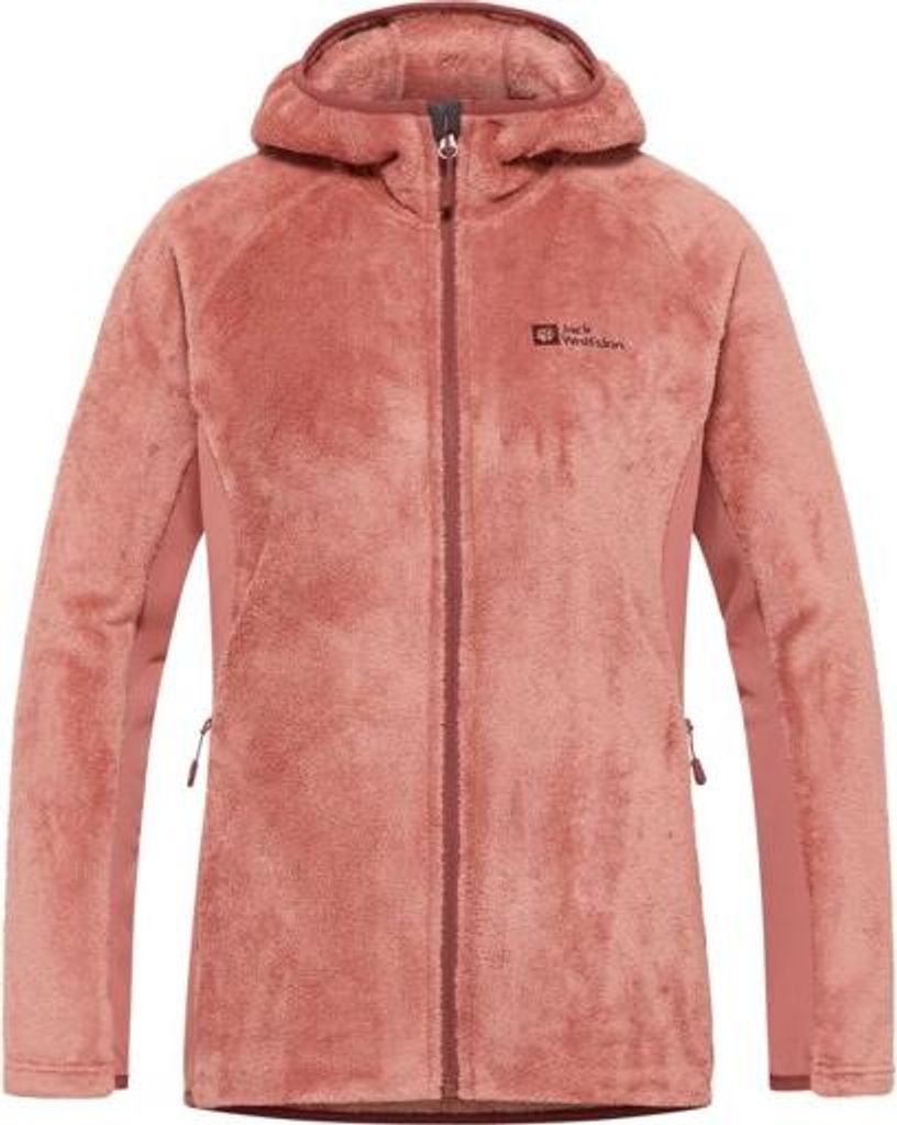 Jack Wolfskin Damen Rotwand Hodded Fleecejacke mineral red L