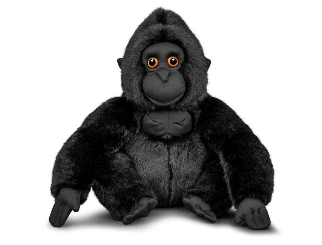 Peluche gorille géante en coton bio marron pour décoration de chambre