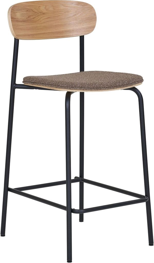 Estepona tabouret de comptoir naturel, brun, noir. Image du produit 