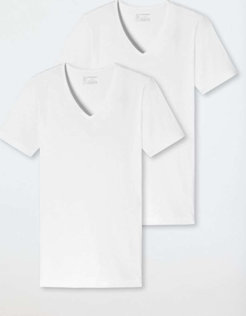 Schiesser Herren 2 er Pack T-shirt Gr. 7  weiss Produktbild 