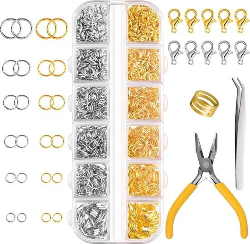 Matériel Création Bijoux : 1540 Anneaux et Fermoirs pour Colliers DIY