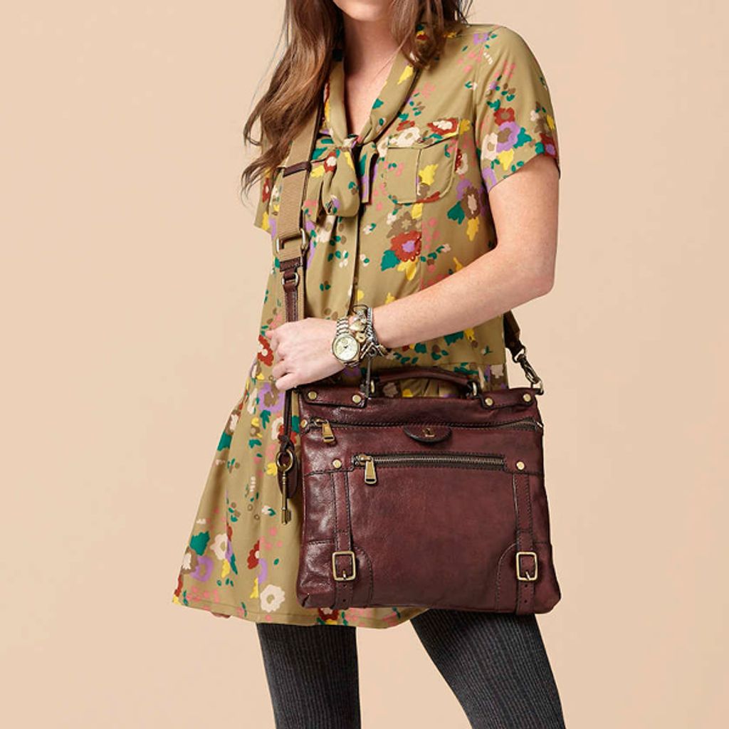 Torebka Fossil Wmns Shoulderbag Emilia Flat Crossbody Brown