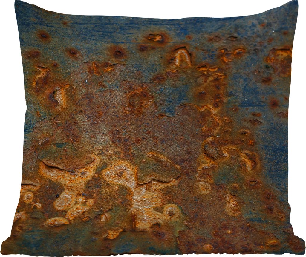 MuchoWow Outdoor Kissen - Rost - Gelb - Blau - 45x45 cm - Wetterfest - Lounge Kissen - Fotokissen - Dekoratives Kissen