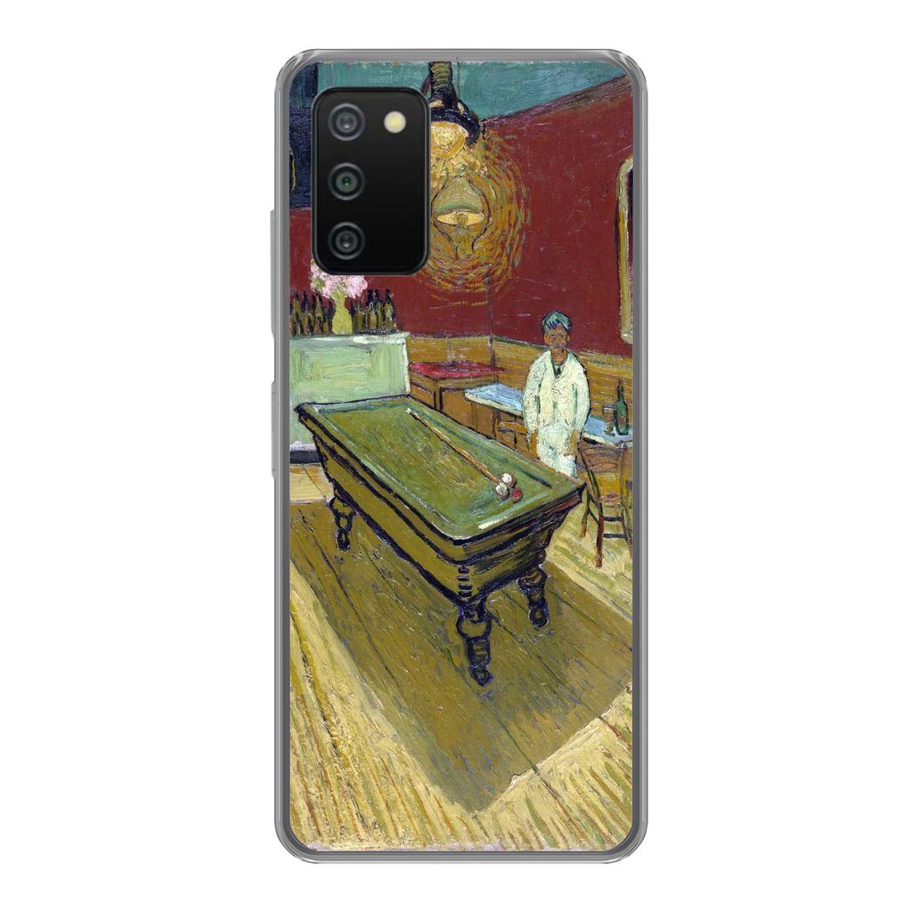 MuchoWow Handyhülle Schutzhülle Hülle für Samsung Galaxy A03s Das Nachtcafé - Vincent van Gogh Silikon Softcase Handy Hülle - Schutz