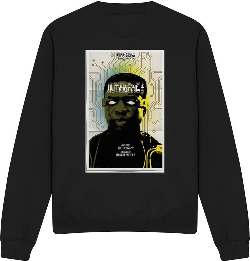 Star Trek - "The Next Generation Season 7 Episode 3" Sweatshirt für Herren/Damen Uni TV11980 (XL) (Schwarz)