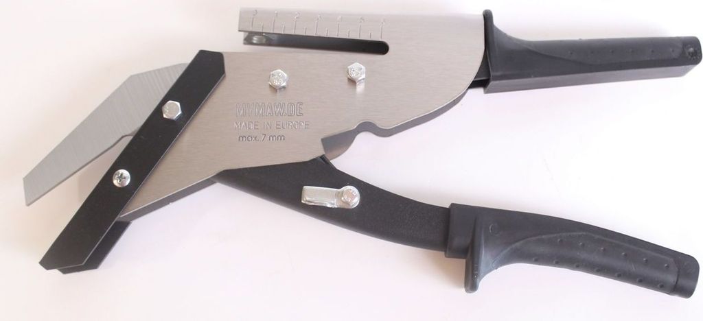 Ciseaux à ardoise 55mm en acier inoxydable avec perforateur Image du produit 