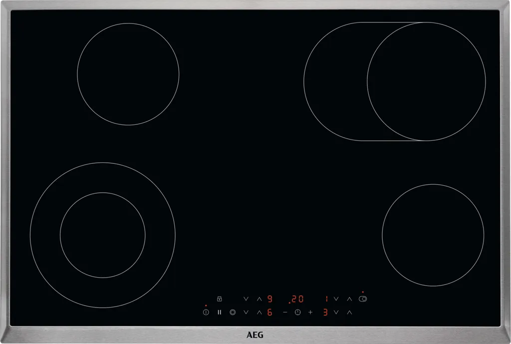 Plaque vitrocéramique AEG HK834060XB 80 cm encastrable inox