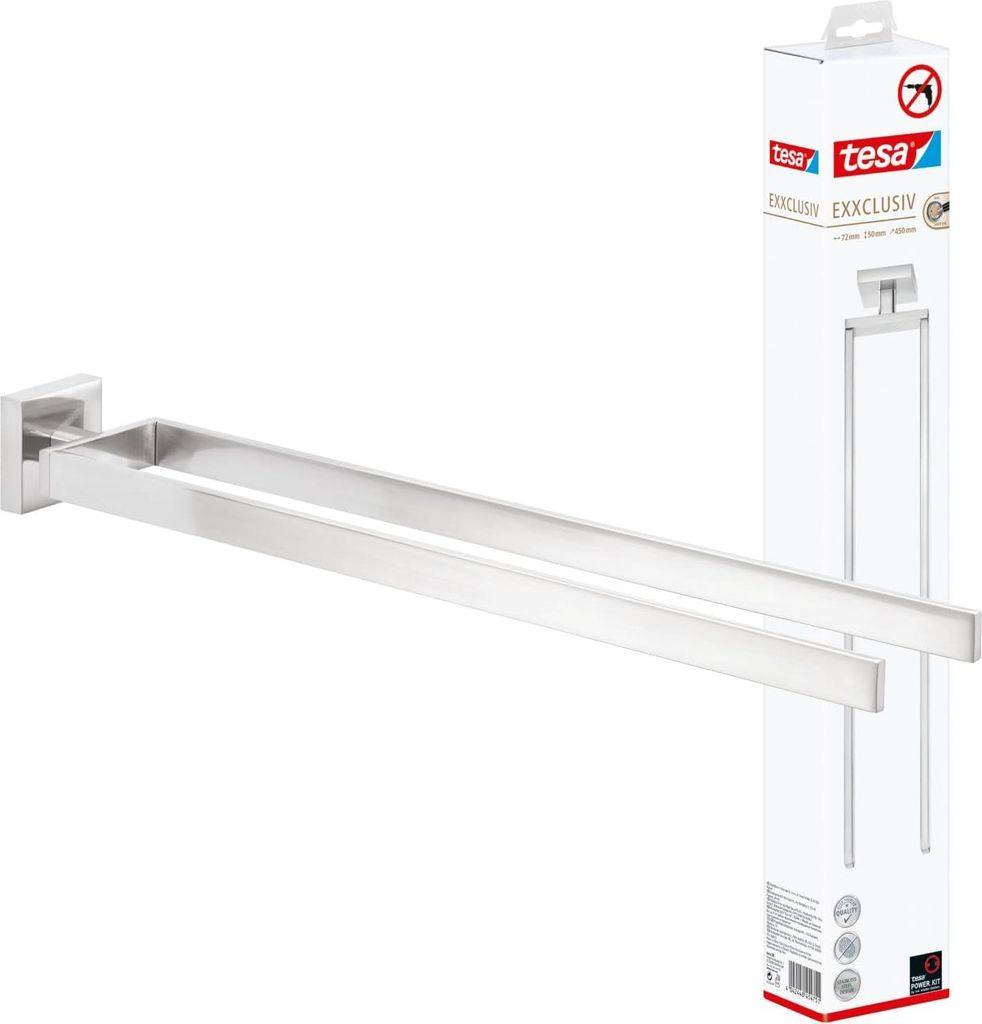 tesa Exxclusiv Handtuchhalter zweiarmig inkl. Klebelösung Image du produit 