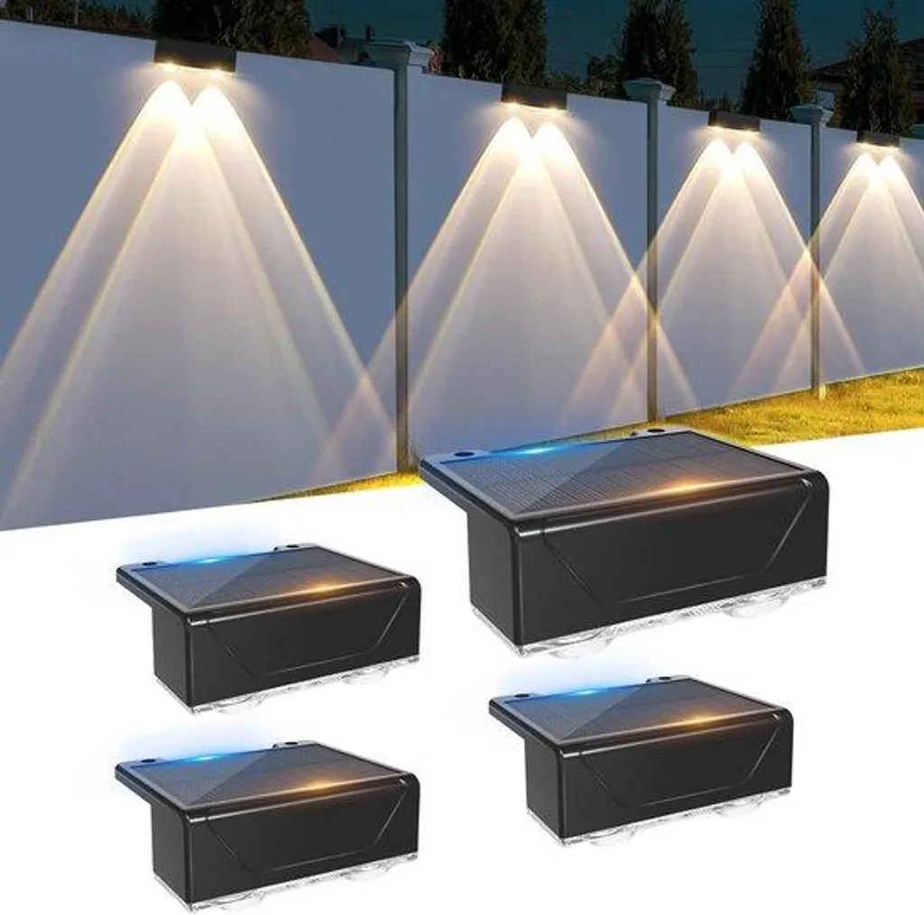 Balises Solaires Extérieures pour Escaliers et Terrasses - Lot de 4 Pièces