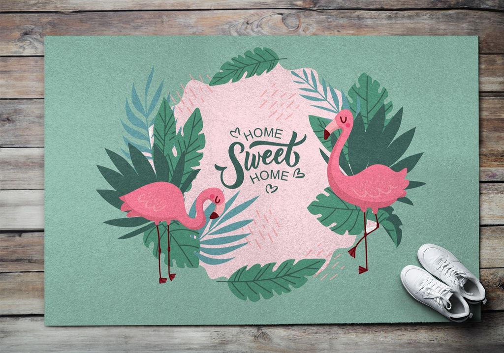 Fußmatte Aussen - Schuhmatte Haustür- Schmutzfangmatte Türvorleger - Outdoor Teppich Schmutzfänger - 150x100 cm - Flammer Vogel