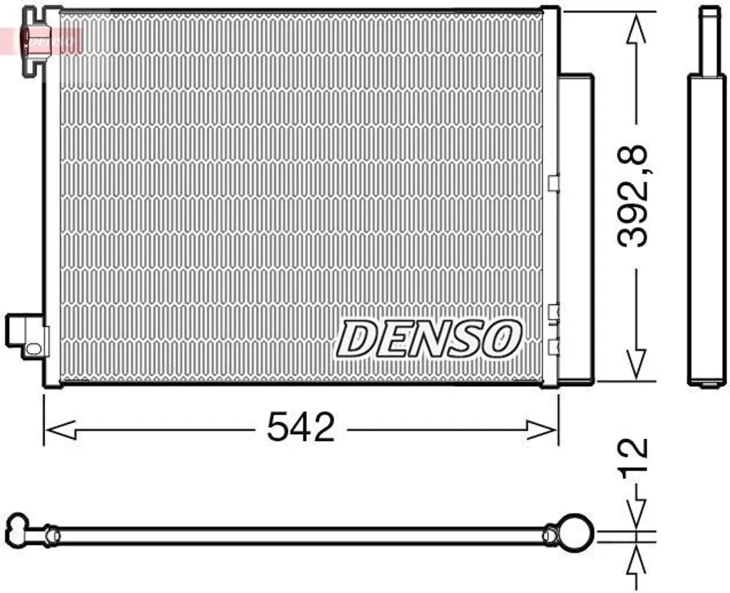 Condenseur de Clim avec Déshydrateur DENSO pour Renault Captur et Clio IV