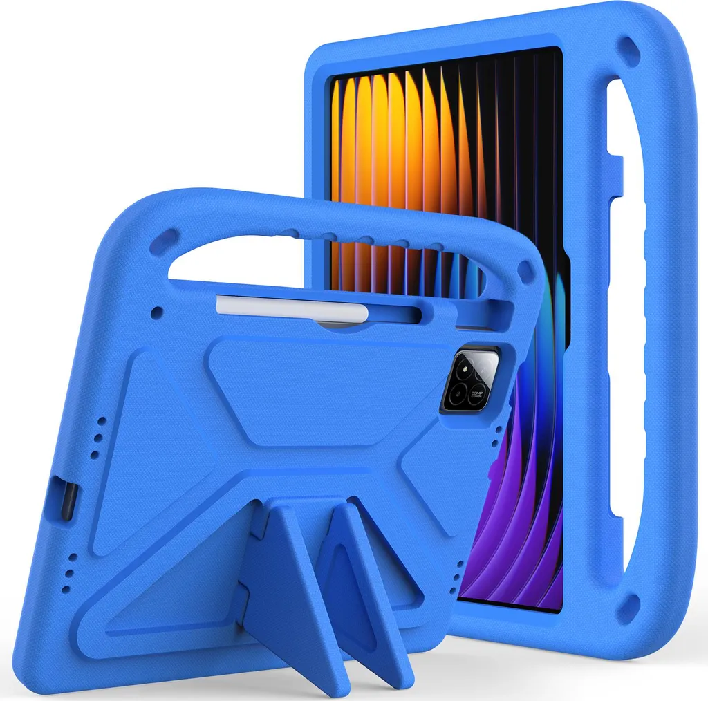 Custodia Xiaomi Pad 7 / 7 Pro per Bambini in EVA Blu con Maniglia