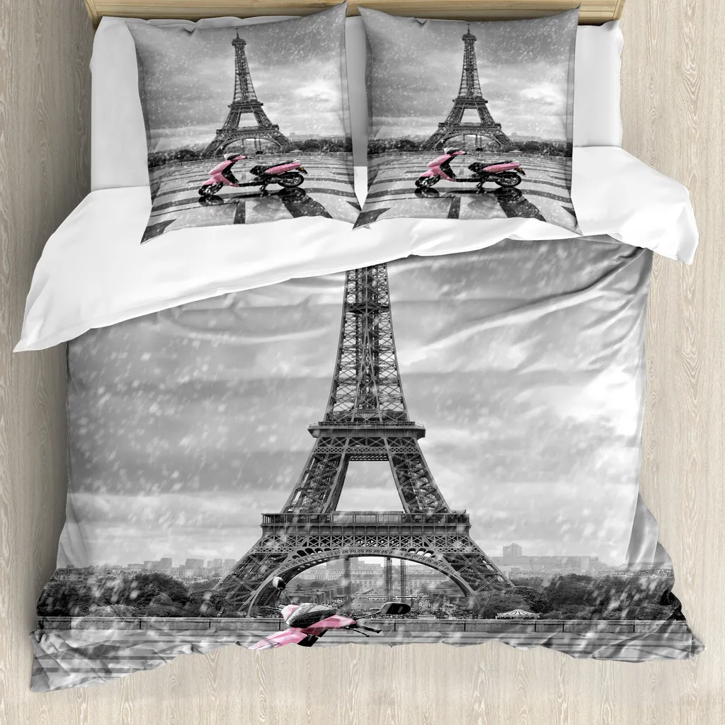 Copripiumino Artistico Torre Eiffel 200x200 Anallergico ABAKUHAUS