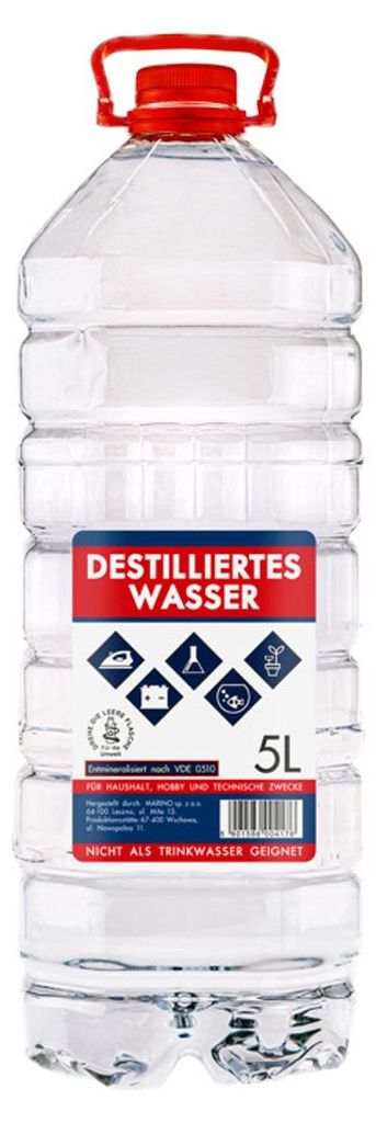 5L Eau distillée déminéralisée pour le ménage, les loisirs Image du produit 