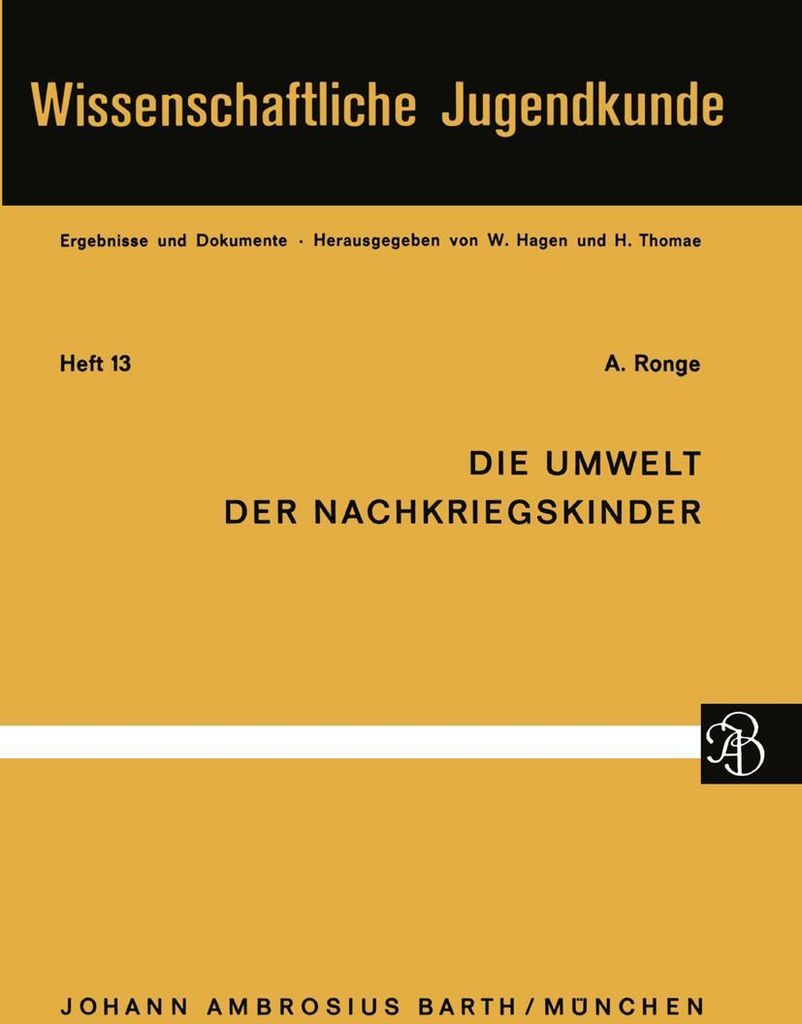 Die Umwelt der Nachkriegskinder