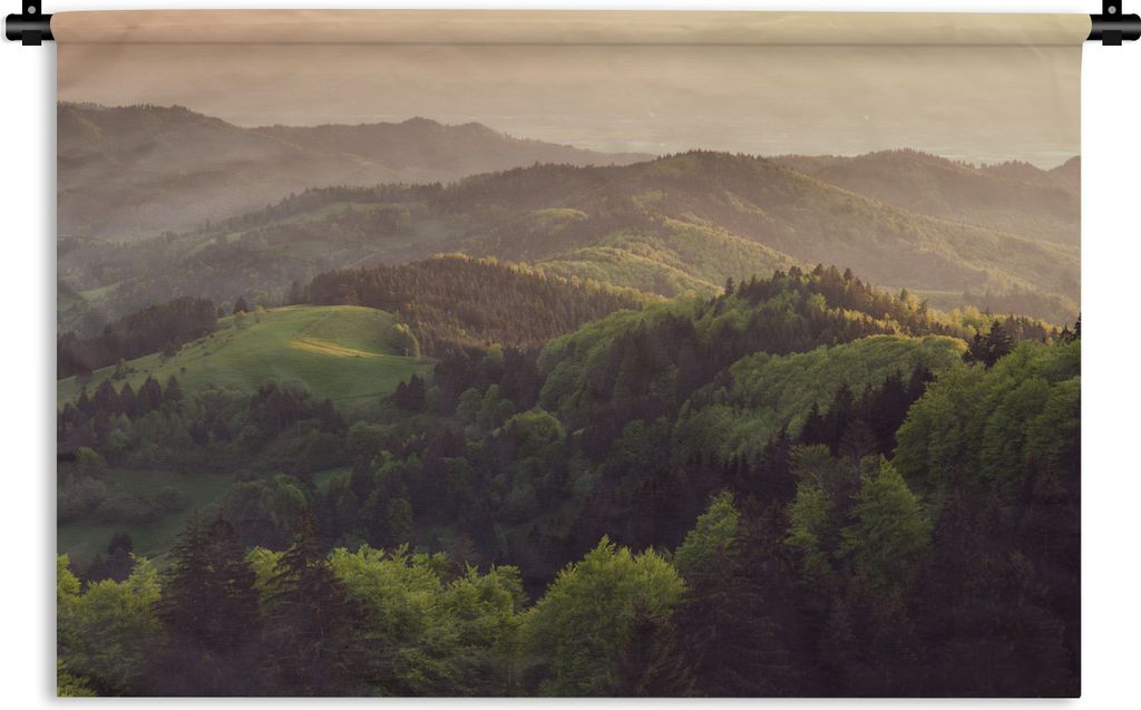 MuchoWow Wandteppich Wandbehang Sonnenuntergang im deutschen Schwarzwald in Europa 120x80 cm Tapisserie Dekoration Wandtuch - Wanddekorationen - ...