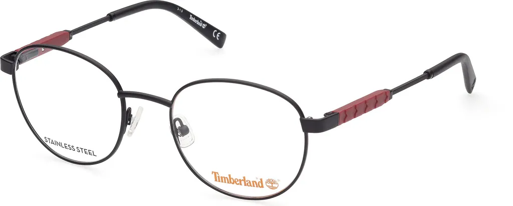 Monture de lunettes homme Timberland TB1708 noir mat rectangulaire 51