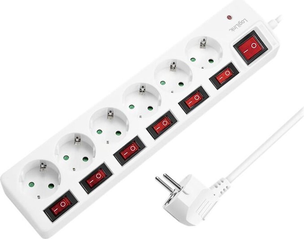 Logilink Steckdosenleiste 6-fach,6xCEE 7/3,m. Image du produit 