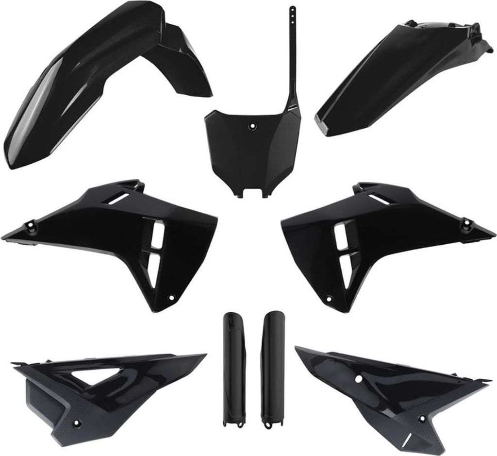 POLISPORT 9 Verkleidungskit Schwarz für Honda CRF