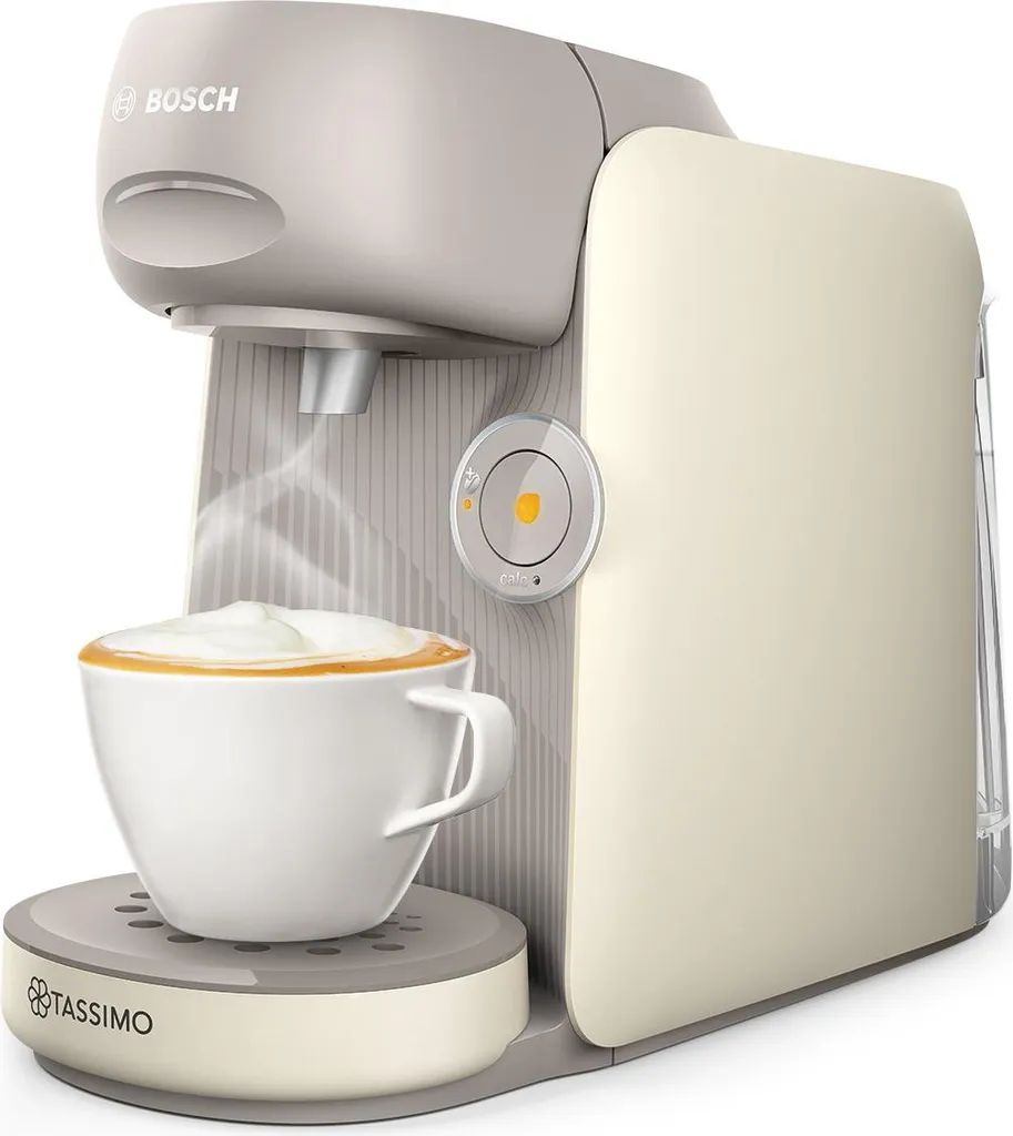 Bosch Tassimo Finesse Creme Kapsel Kaffeemaschine +128 Tassimo Kaffeekapseln