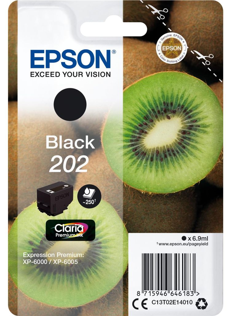 Epson Tintenpatrone schwarz Claria Premium 202        T Produktbild 