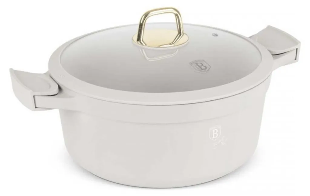 Casseruola Berlinger Haus Aspen 20 Cm 2,5L Con Coperchio | Antiaderente Marmo Granito 3 Strati | Adatta A Induzione, Gas, Elettrico