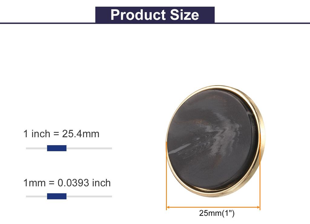 10 Stš¹ck Kn?pfe 25mm Buttons zum Ann?hen Marmormuster Runde Bastelkn?pfe ?senkn?pfe fš¹r Bekleidung Hosen Mantel Jacken Dekorieren Handwerk Se...