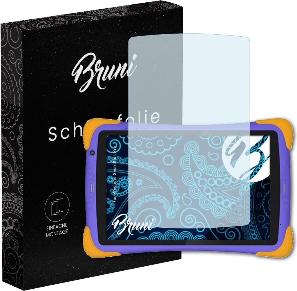 Bruni Basics-Clear 2x Schutzfolie kompatibel mit Prestigio SmartKids Pro Folie