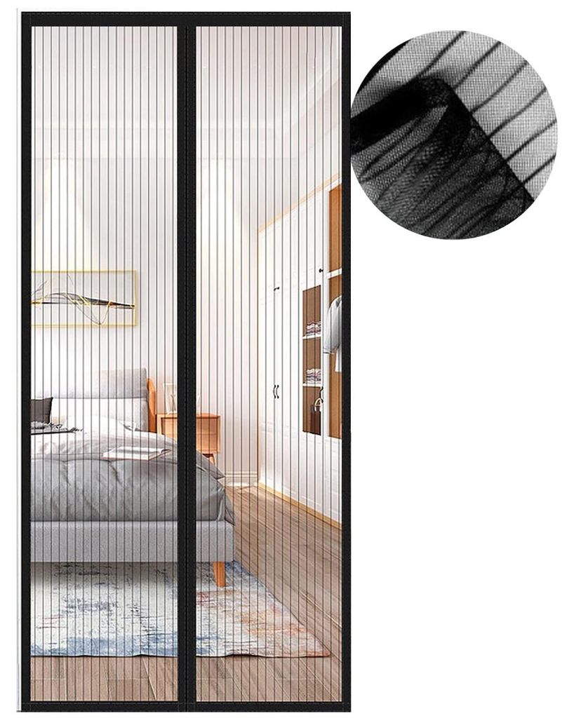 Magnetfliegengitter für Balkon- und Terrassentüren Schutzgitter 90 x 215 cm