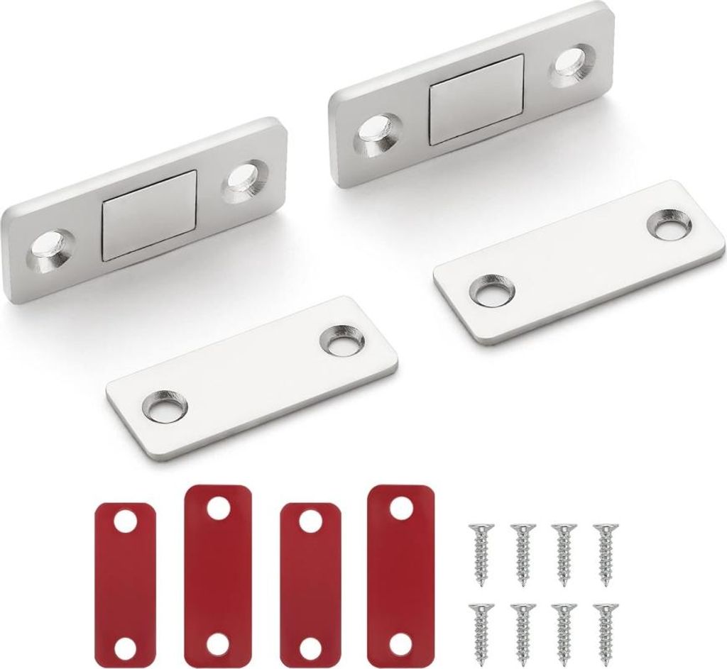 Ravinte Magnet-Türverschluss, ultradünner magnetischer Schrankverschluss mit starkem Klebestreifen, verdeckte Schranktürmagnete, Türverschlüss...