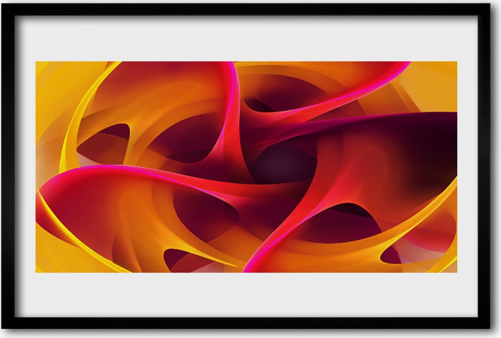 Bild 60x40 MDF-Rahmen Wandkunst Abstraction Graphics