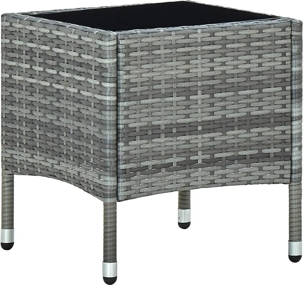 Tavolino da Balcone Trendy Grigio | Poly Rattan The Living Store